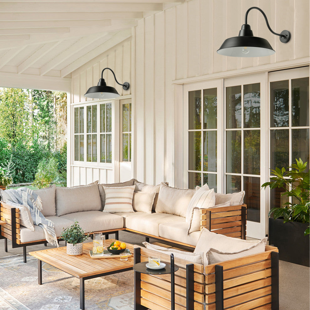 Farmhouse Black Exterior 1-Light Wall Mount Barn Light Fxiture