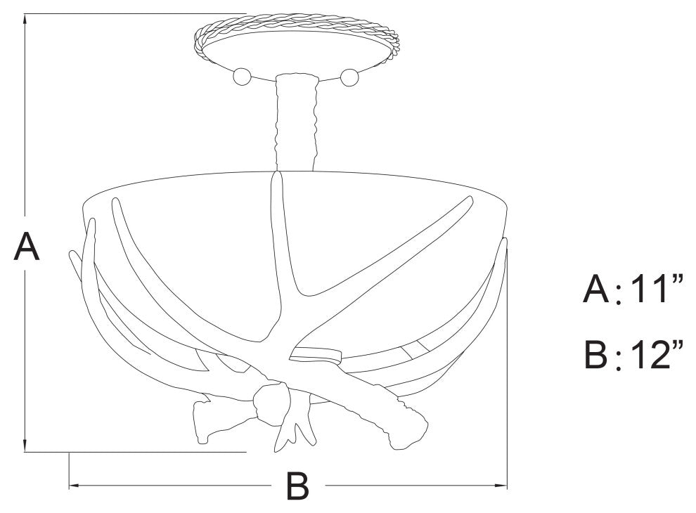 Yoho 12" Semi-Flush Mount