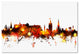 Michael Tompsett 'Edinburgh Scotland Skyline Red' Canvas Art, 30x47