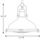 1-Light LED Pendant With LED Module, Brushed Nickel