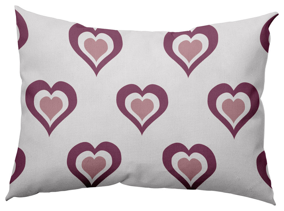 Burnin' Love Decorative Throw Pillow, Muted Purple, 14"x20"
