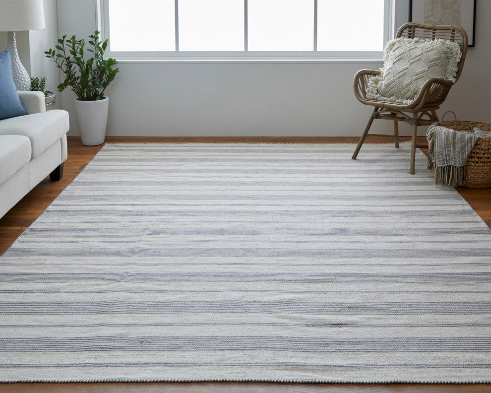 Weave & Wander Granberg Eco-Friendly PET Rug, Gray, 5' X 8'