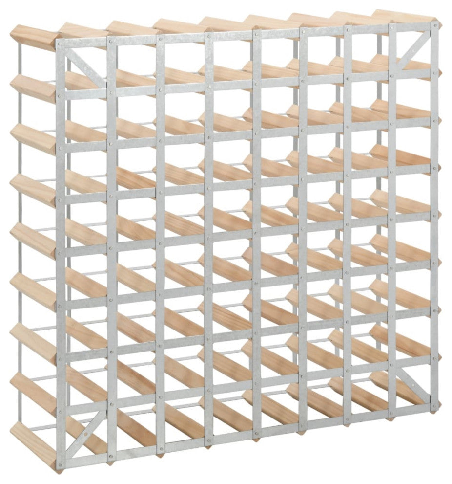 Vidaxl Wine Rack For 72 Bottles Solid Pinewood