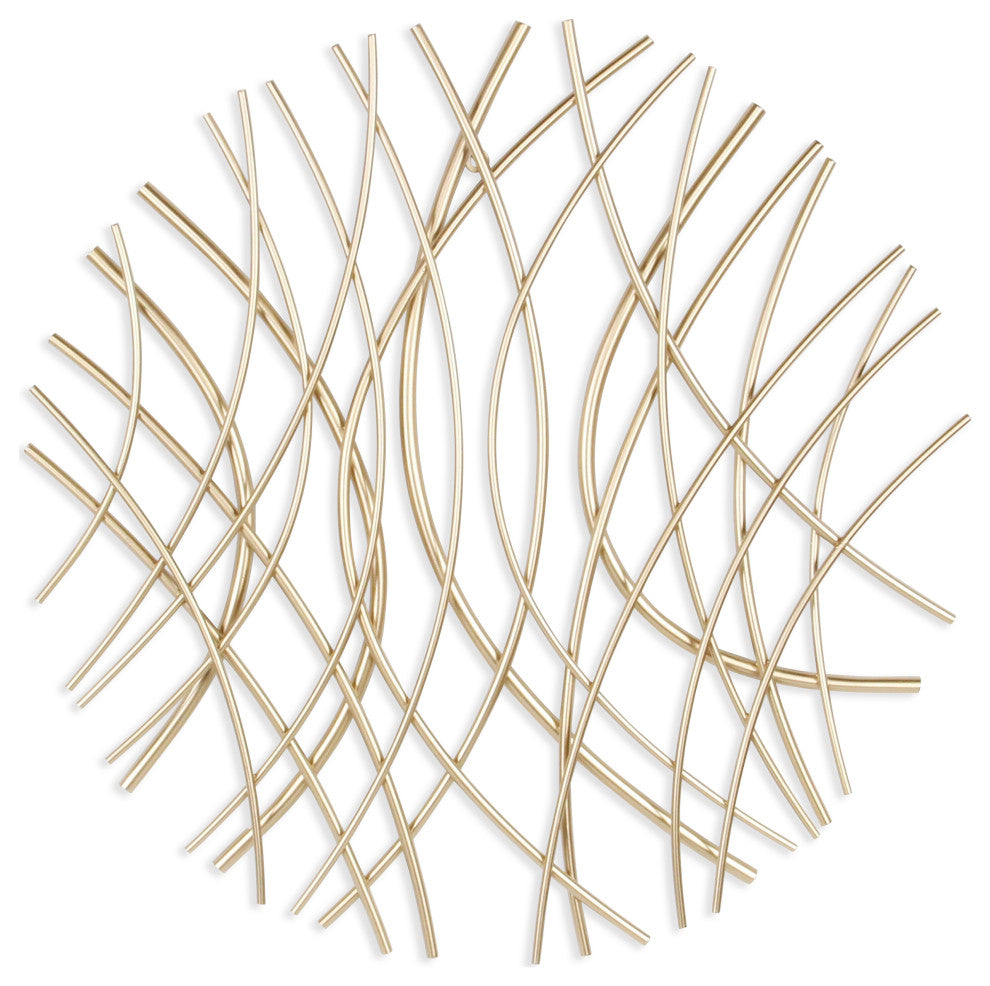 Eleni Small Abstract Wall Decor - Gold