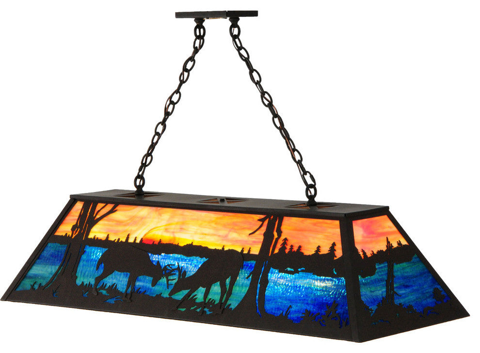 48 Long Battling Bucks Oblong Pendant
