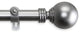 Globe Curtain Rod, Satin Nickel, 66"-120"
