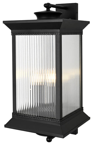 Home Living 12" Outdoor Wall Sconce, Black