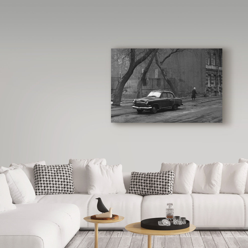 Dieter Matthes 'Car Trees And Woman' Canvas Art, 47"x30"