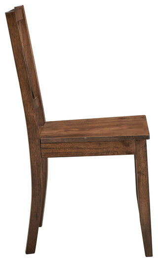 Set of 2 Double-X Back Wood Chairs, Walnut