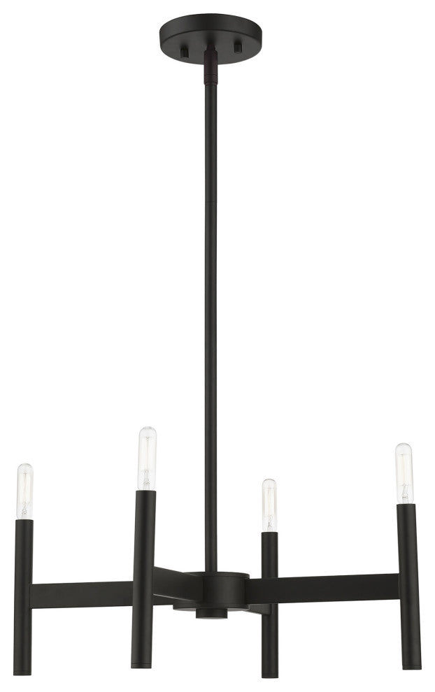 Livex Lighting Black 4-Light Chandelier