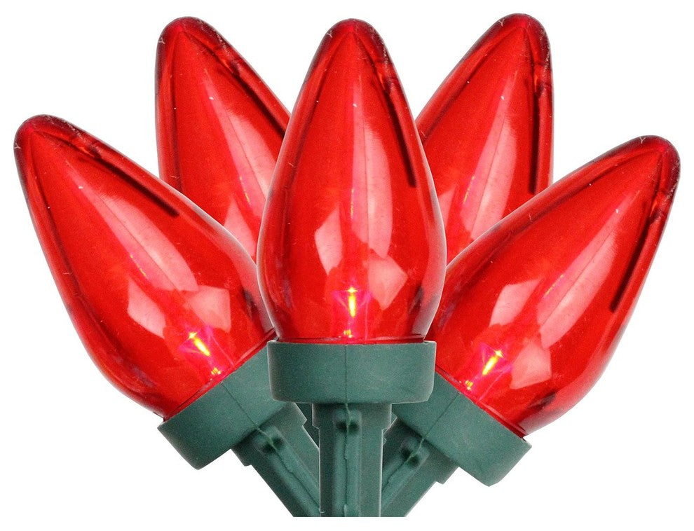 Set of 25 Red LED C7 Christmas Lights