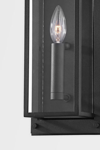 Winslow One Light Exterior Wall Sconce, Texture Black