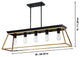 Paulino 5 Light Pendant, Brushed Gold and Matte Black