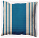 18" x 18" Stripe Indoor/Outdoor Polyester Throw Pillow, Autumn Blue