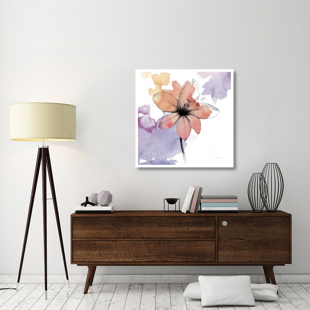 "Watercolor Graphite Flower II" Digital Paper Print by Avery Tillmon, 38"x38"