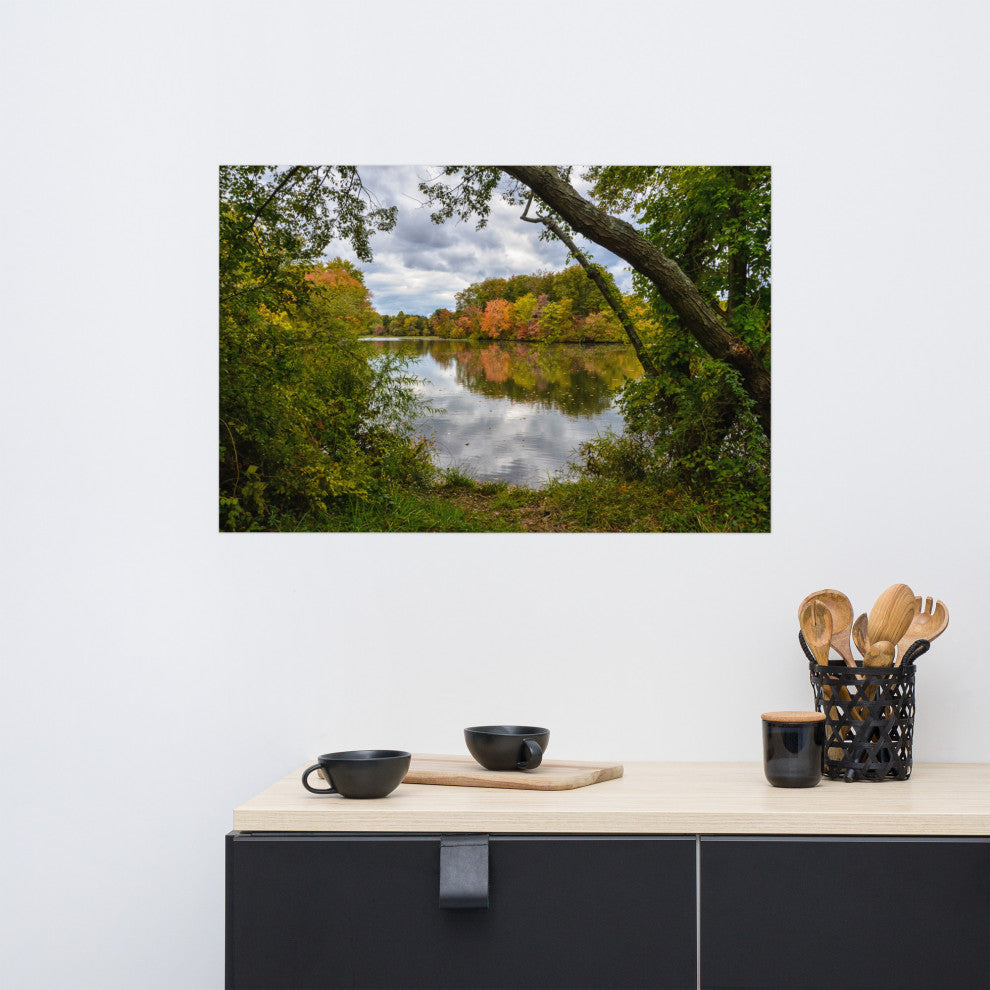 Lost in Autumn Color Landscape Photo, Rural Unframed Wall Art Print, 24" X 36"