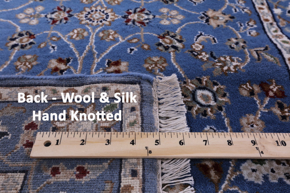 2' 9" X 31' 10" Wool & Silk Persian Nain Handmade Runner Rug - Q14882