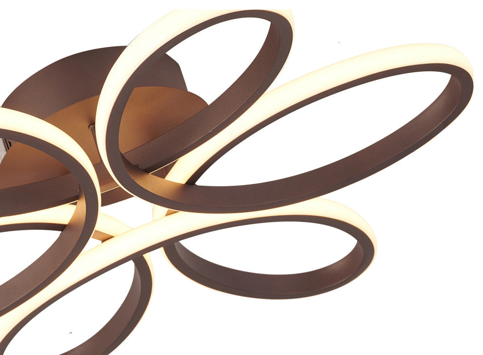 Satin Coffee LED Flush Mount With Acrylic Diffuser