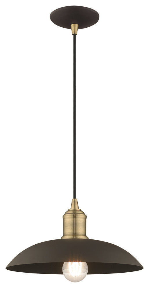 Livex Lighting Bronze 1-Light Mini Pendant