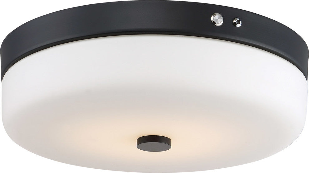 Nuvo LED Emergency Lighting EMR Flush Ceiling Fixture, Aged Bronze
