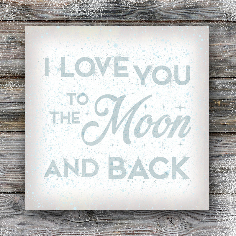 I Love You to the Moon Wall Art, Baby Nursery Decor, Kid's Art., 24 X 24