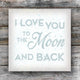 I Love You to the Moon Wall Art, Baby Nursery Decor, Kid's Art., 24 X 24