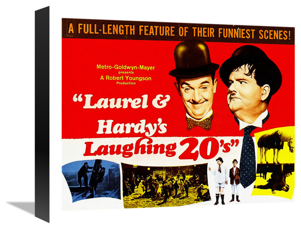 "Laurel & Hardy - The Perils of Laurel & Hardy" Canvas Giclee, 16"x13"