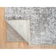 Gray Hand Knotted Broken Persian Design Wool and Pure Silk Runner Rug 2'6"x7'10"