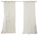 Tulle Overlay Star Cut Out Blackout Curtains, Biscuit, 52" W X 84" L