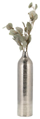 Metal, 19"H Cylinder Vase, Silver