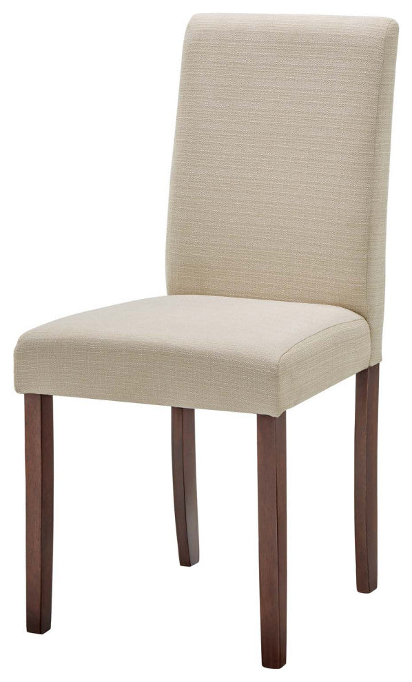 Side Dining Chair, Set of 2, Beige, Fabric, Modern, Cafe Bistro Hospitality