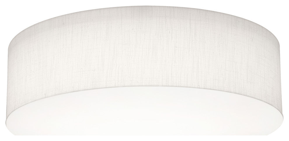Anton 19'' Flush Mount, Linen White Shade