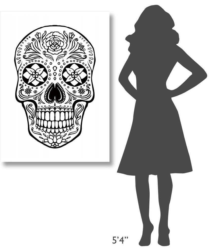 "Sugar Skull Coloring I" Digital Paper Print by Janelle Penner, 30"x42"