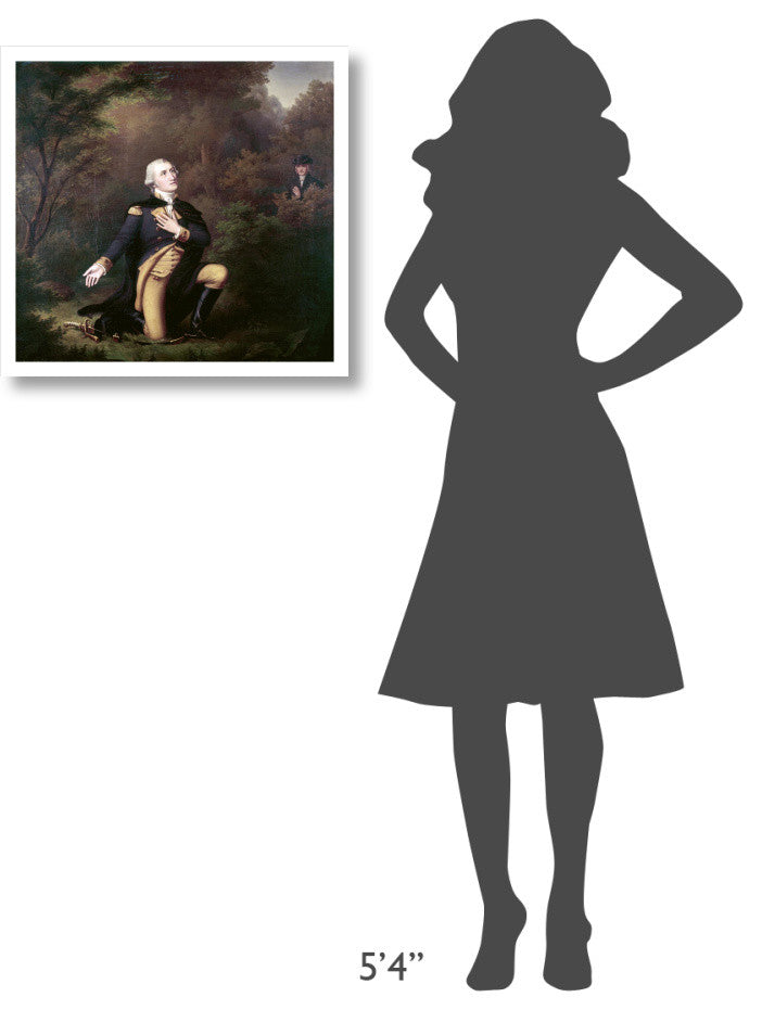"George Washington In Prayer at Valley Forge" Print by Paul Weber, 24"x23"