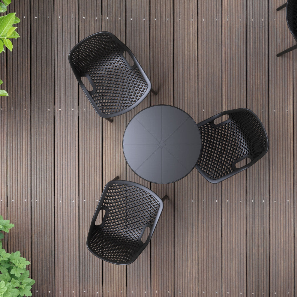 Compamia Air Dining Side Chair, Set of 2, Black