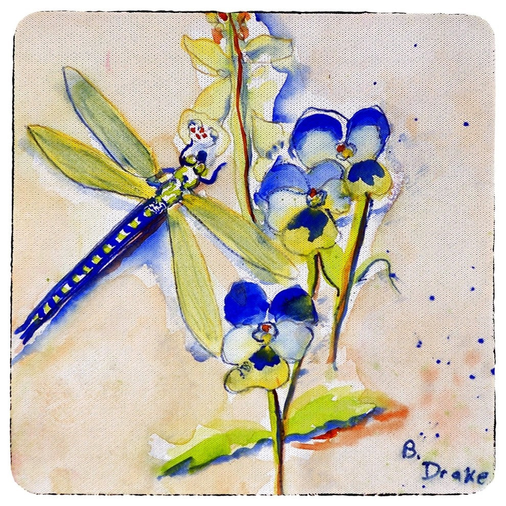 Blue Dragonfly Coaster - 3 Sets of 4 (12 Total)