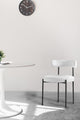 Contemporary Boucle Fabric Upholstered Dining Chair - White - Set of 2