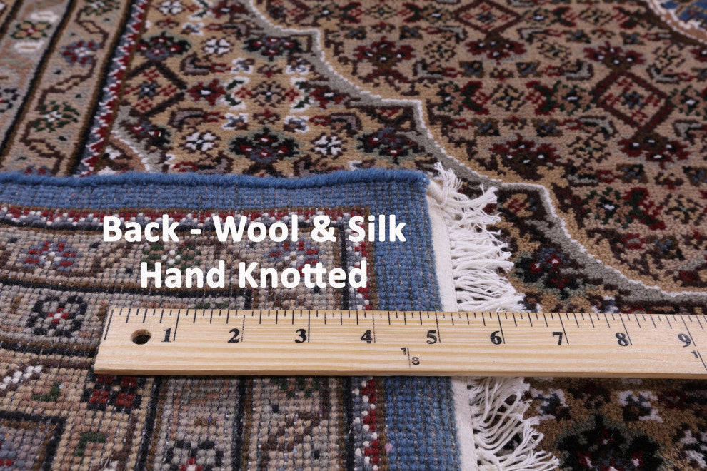 Handmade Wool and Silk Persian Tabriz Rug 8' 3" X 16' 9" Q8911