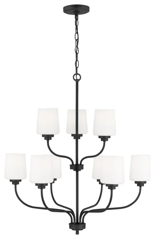 Sea Gull Windom 9-Light Chandelier Midnight Black