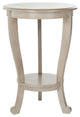 Safavieh Mary Pedestal Side Table, Vintage Gray