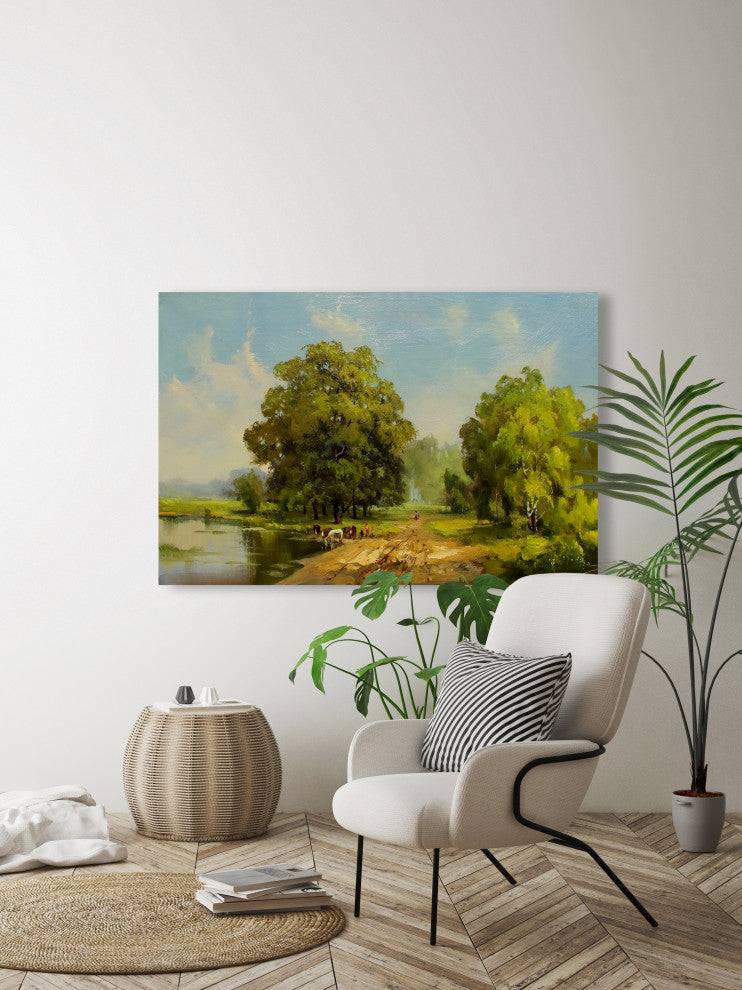 "Colors of Nature" Painting Print on Wrapped Canvas, 36x24