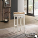Irving 30" Swivel Rush Seat Bar Stool, Antique White
