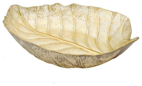 Gold Leaf Shaped Bowl Dish