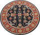 Traditional Floral Round Oriental Wool Area Rug Hand-tufted Carpet 8x8