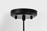 1-Light Matte Black Metal Cone Hanging Kitchen Pendant Light