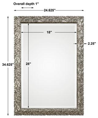 Uttermost Evelina Silver Leaves Mirror