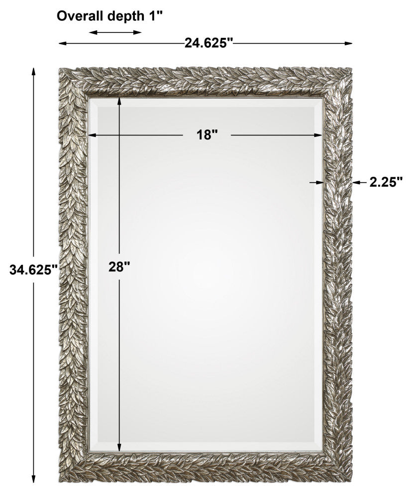 Uttermost Evelina Silver Leaves Mirror