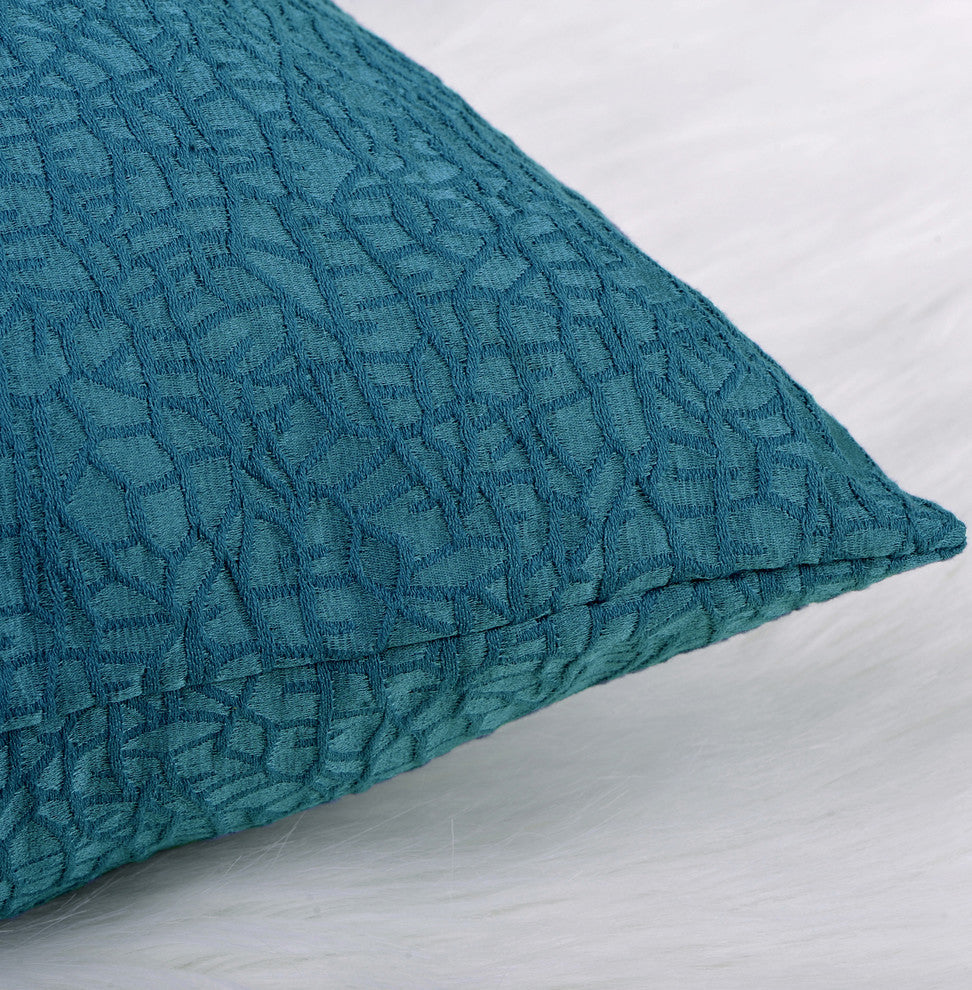 Angola Jacquard Pillow Shell and Valance Set, Ocean Depth, Pillow