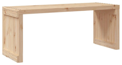 vidaXL Patio Bench Extendable Garden Bench Outdoor Seating Solid Wood Pine