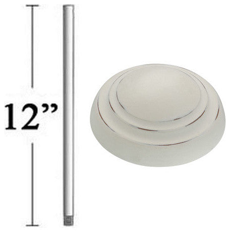 MinkaAire MA DR512 12" Ceiling Fan Downrod for 9 Ft Ceilings - Provencal Blanc